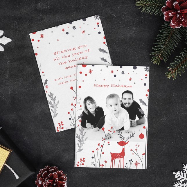 Tarjeta de Navidades fotográficos de familias de r (Subido por el creador)