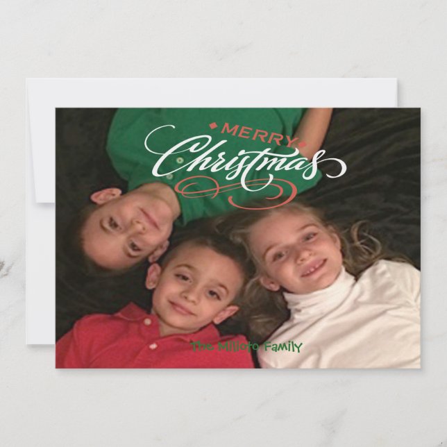 Tarjeta de Navidades fotográficos de Feliz Navidad (Anverso)