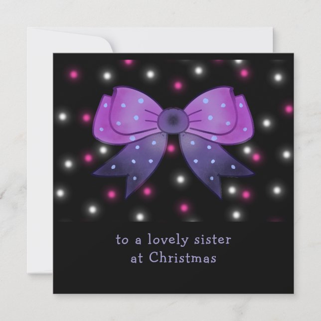 Tarjeta de Navidades fotográficos de hermanas con  (Anverso)
