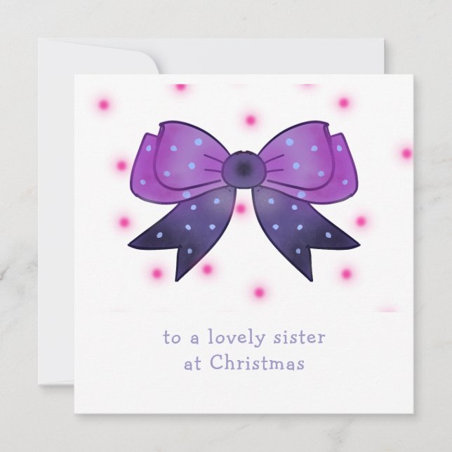 Tarjeta de Navidades fotográficos de hermanas con  (Anverso)