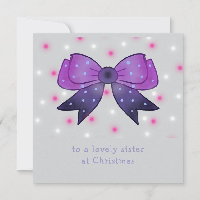 Tarjeta de Navidades fotográficos de hermanas con  (Anverso)