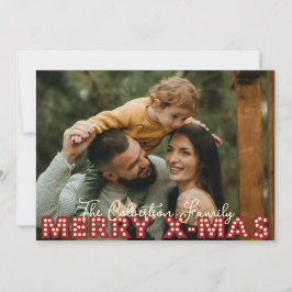 Tarjeta de Navidades fotográficos de la familia de