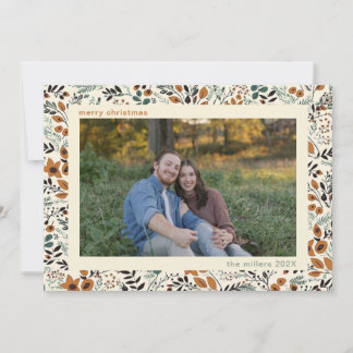 Tarjeta de Navidades fotográficos de la familia fl