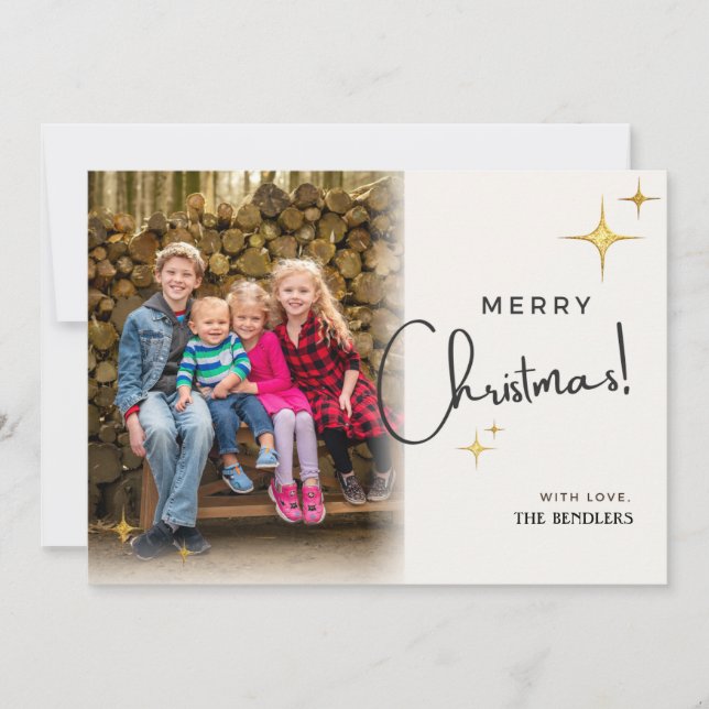 Tarjeta de Navidades fotográficos de la familia Go (Anverso)