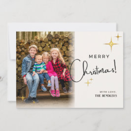 Tarjeta de Navidades fotográficos de la familia Go