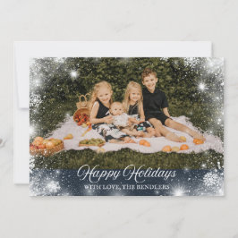 Tarjeta de Navidades fotográficos de la familia Sn
