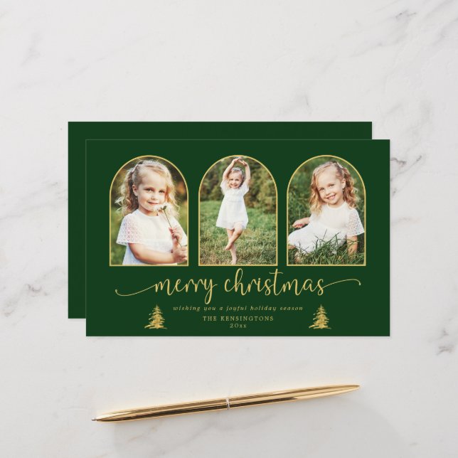 Tarjeta de Navidades fotográficos de la Moda de Pr (Anverso/Reverso In Situ)