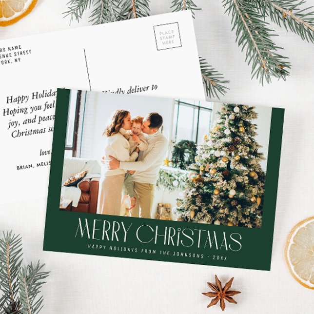 Tarjeta de navidades fotográficos de moda minimali (Subido por el creador)