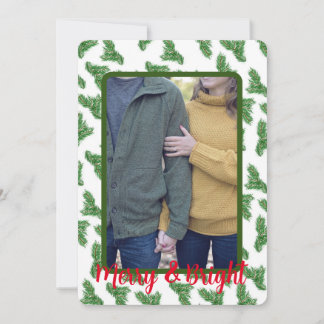 Tarjeta de Navidades fotográficos de mora y brilla