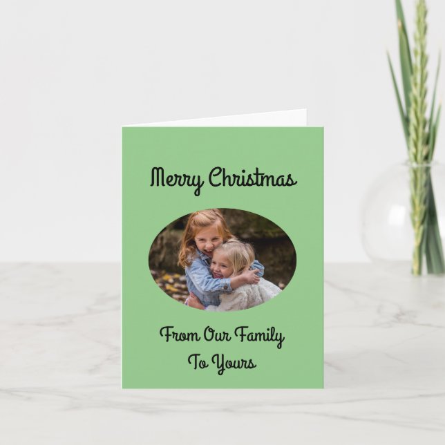 Tarjeta de Navidades fotográficos de nuestra famil (Anverso)