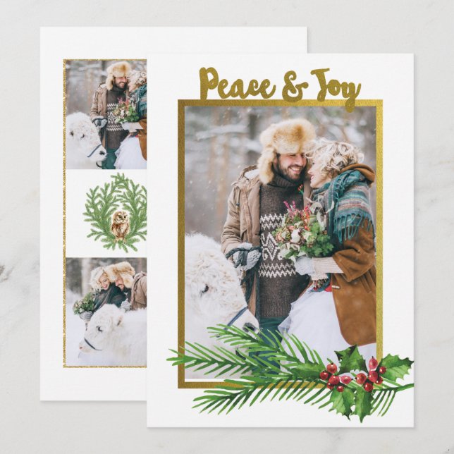 Tarjeta de Navidades fotográficos de país (Anverso / Reverso)