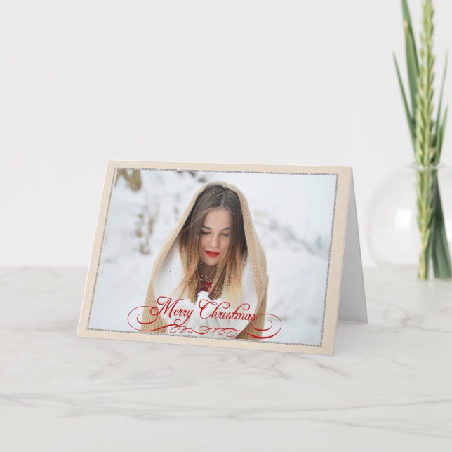 Tarjeta de Navidades fotográficos de país (Anverso)