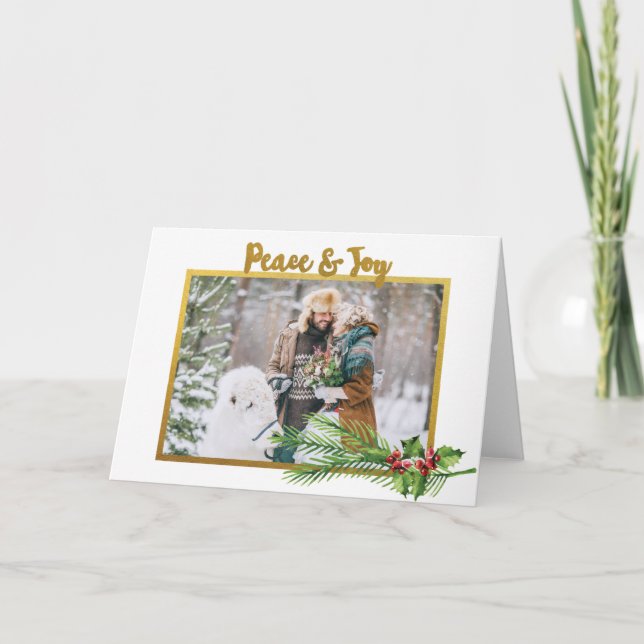 Tarjeta de Navidades fotográficos de país (Anverso)