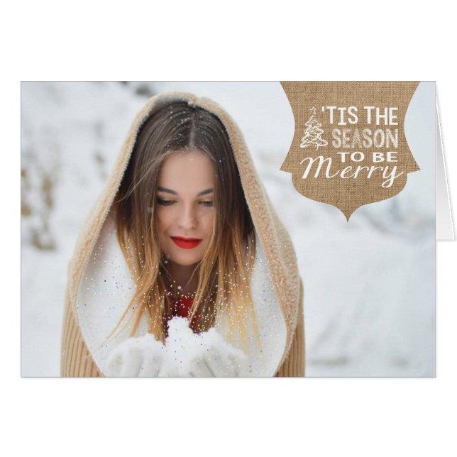 Tarjeta de Navidades fotográficos de país (Anverso (Horizontal))