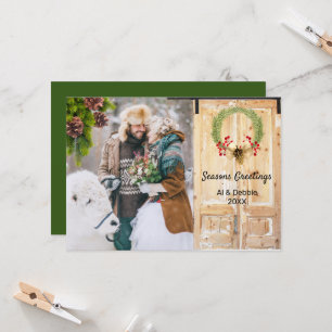 Tarjeta de Navidades fotográficos de país