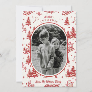Tarjeta de Navidades fotográficos de patrones de á