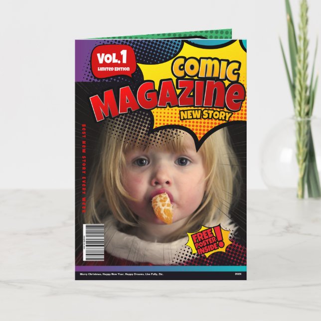 Tarjeta de Navidades fotográficos de portada de hi (Anverso)