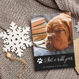 Tarjeta de Navidades fotográficos de Qué Año Ruff