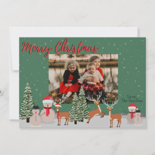 Tarjeta de Navidades fotográficos de Snowman