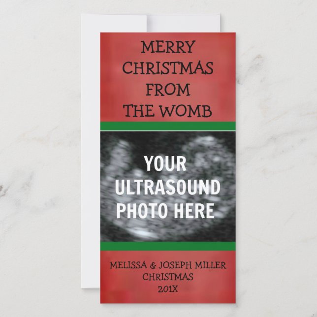 Tarjeta de Navidades fotográficos de ultrasonido (Anverso)