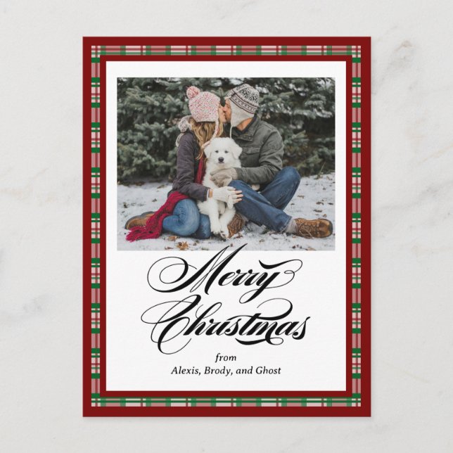 Tarjeta de Navidades fotográficos de vacaciones (Anverso)