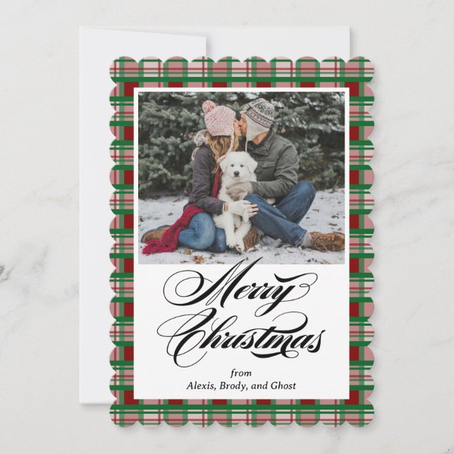 Tarjeta de Navidades fotográficos de vacaciones (Anverso)
