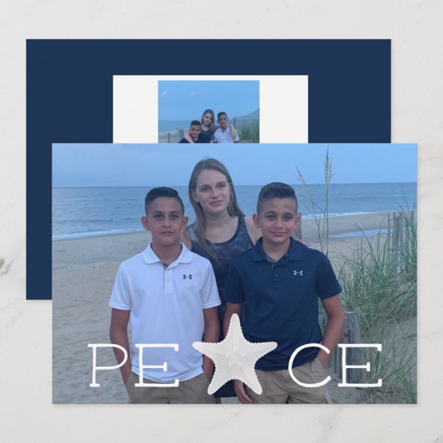 Tarjeta de Navidades fotográficos de vacaciones de (Anverso / Reverso)