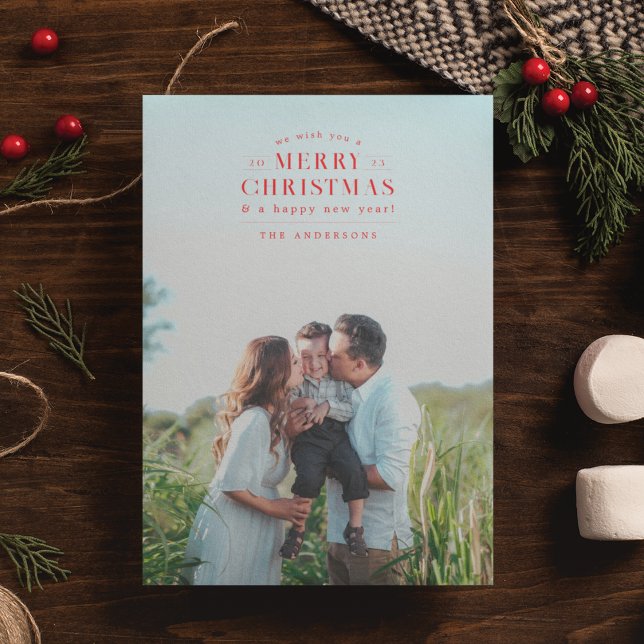 Tarjeta de Navidades fotográficos de vacaciones ro (Subido por el creador)