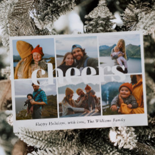 Tarjeta de Navidades fotográficos de vítores