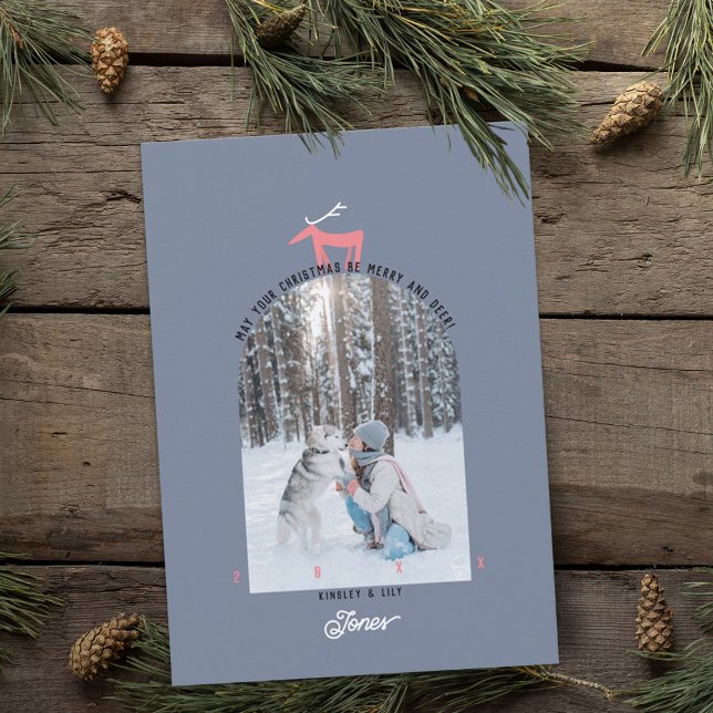 Tarjeta de Navidades fotográficos Deer & Arch (Subido por el creador)