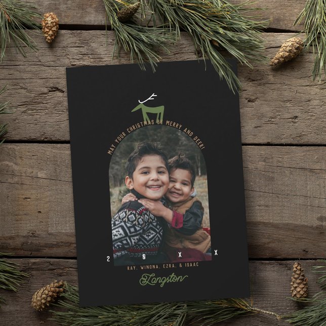 Tarjeta de Navidades fotográficos Deer & Arch (Subido por el creador)