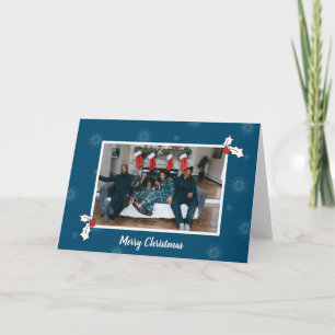 Tarjeta de Navidades fotográficos digitales Blue 2