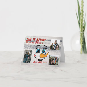Tarjeta de Navidades fotográficos doblados de Snow