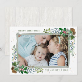 Tarjeta de Navidades fotográficos enmarcados Everg
