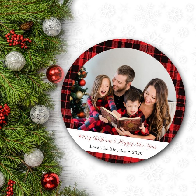Tarjeta de Navidades fotográficos familiares de bú (Subido por el creador)