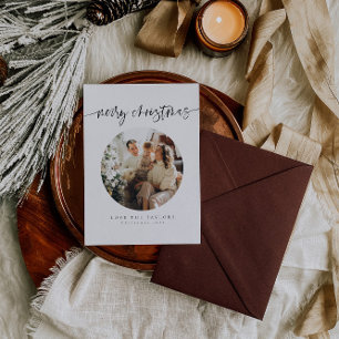 Tarjeta de Navidades fotográficos familiares de ca