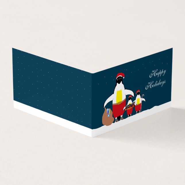 Tarjeta de Navidades fotográficos familiares de pe (Exterior)