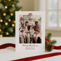 Tarjeta de Navidades fotográficos familiares de ra