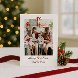 Tarjeta de Navidades fotográficos familiares de ra