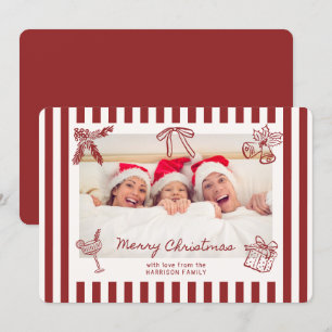 Tarjeta de Navidades fotográficos familiares de ra