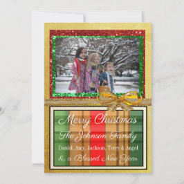 Tarjeta de Navidades fotográficos familiares perso