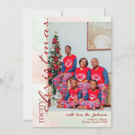 Tarjeta de Navidades fotográficos familiares; tarj