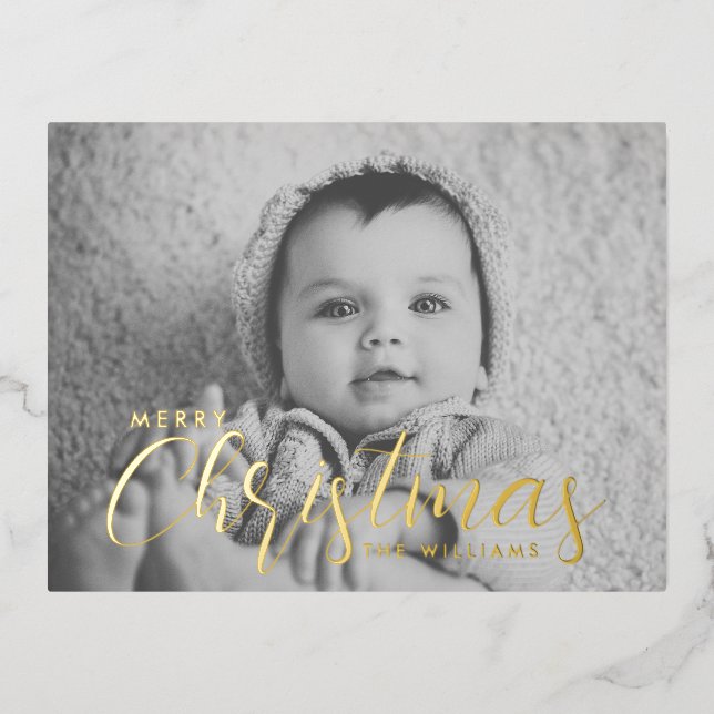 Tarjeta de Navidades fotográficos | Feliz Relieve  (Anverso)