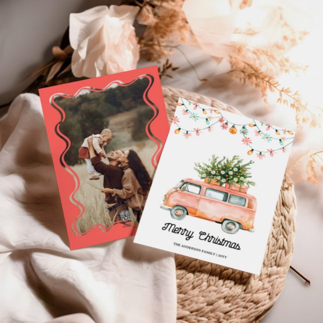 Tarjeta de Navidades fotográficos Groovy 70 (Subido por el creador)