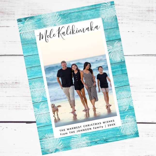 Tarjeta de Navidades fotográficos hawaianos Mele K (Subido por el creador)