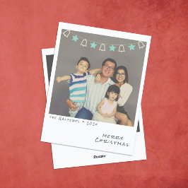 Tarjeta de Navidades fotográficos instantáneos nos