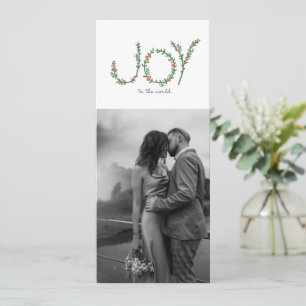 Tarjeta de Navidades fotográficos "Joy to the Worl