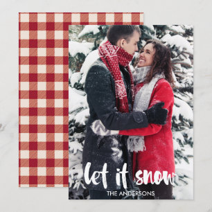 Tarjeta de Navidades fotográficos "Let it Snow Typ