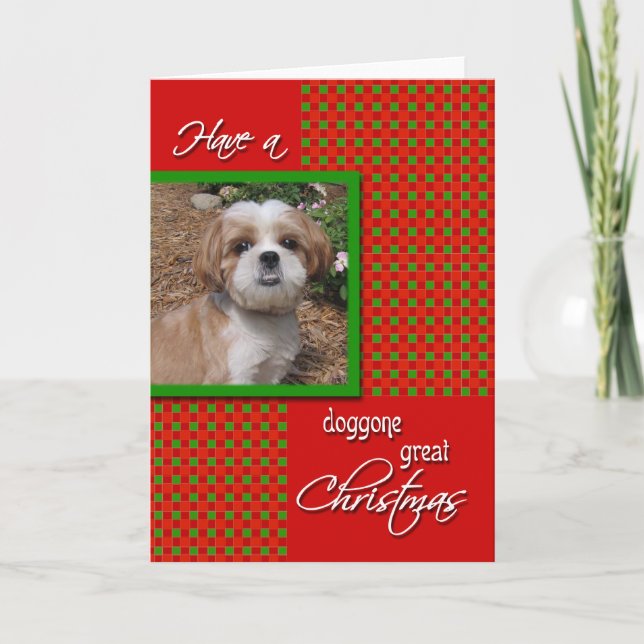Tarjeta de Navidades fotográficos Mascota Personal (Anverso)