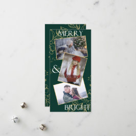 Tarjeta de Navidades fotográficos merry y Bright